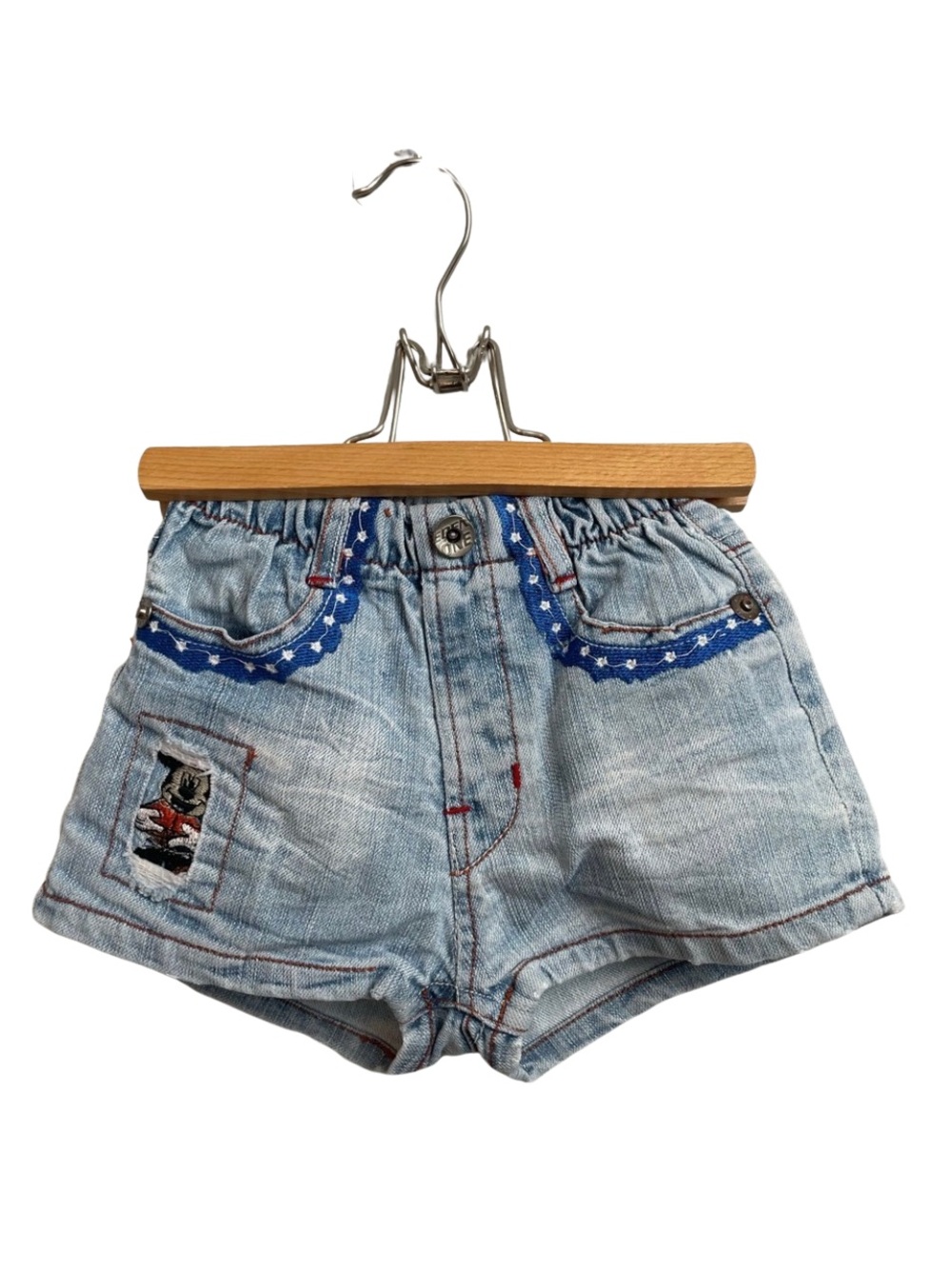 JUNK STORE Vintage Embroidered Denim Shorts Toddler 3T